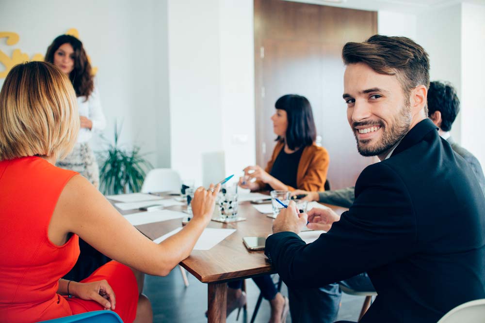 Client smiling | Media