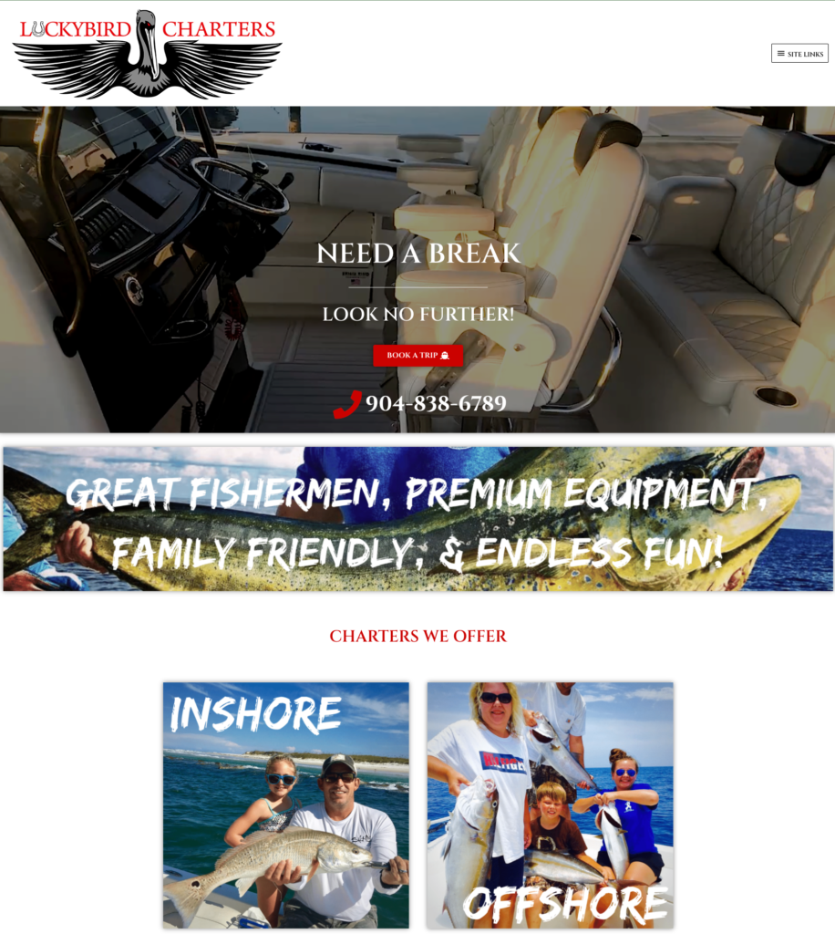 Luckybird Charters site